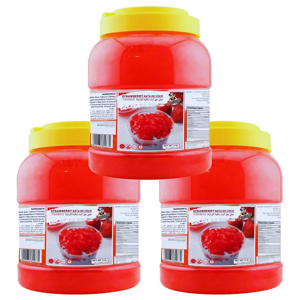 3x*2.5L Strawberry Nata De Coco
