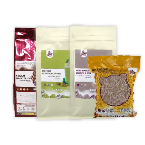 500g Assam tea, 1kg Non-Dairy Creamer, 1kg Matcha Powder & 1 Tapioca Pearl