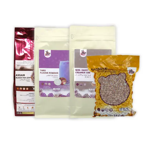 500g Assam tea, 1kg Non-Dairy Creamer, 1kg Taro Powder & 1 Tapioca Pearl
