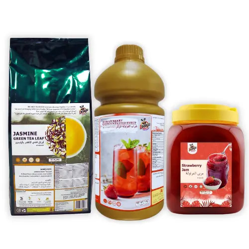 500g Jasmine Green Tea,1.9L Strawberry Syrup & 2.1L Strawberry Jam